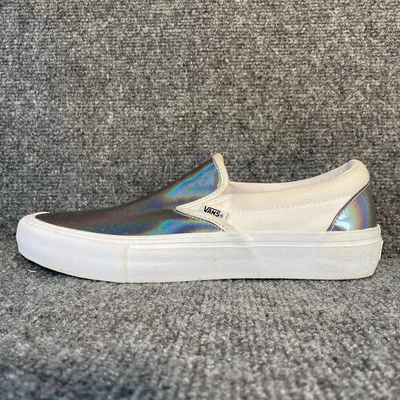 Vans Slip On Pro Iridescent Silver True White Mens 10 Slip On Shoes Sneakers main image 7